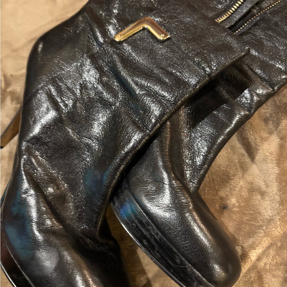 Black Leather Women's Boots